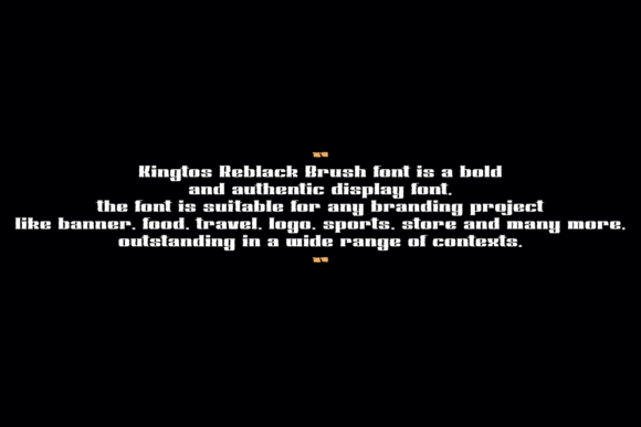 Kingtos Reblack Brush Font - Preview 5