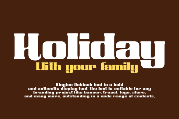 Kingtos Reblack Font PNG with transparent background - Preview 3