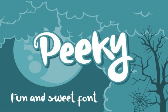 Peeky Font PNG with transparent background - Preview 1