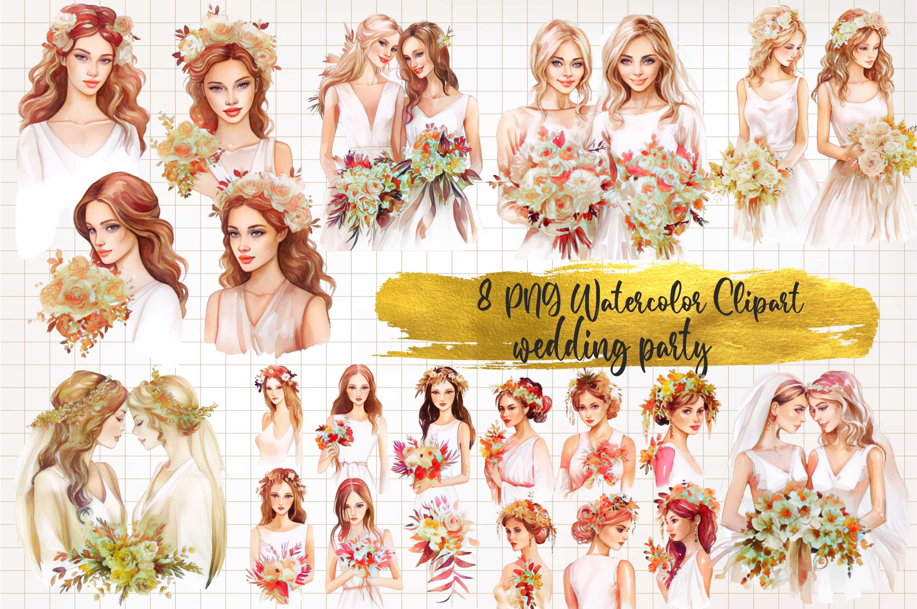 Wedding Watercolor Clipart Graphic by WaterColorArch · Creative Fabrica