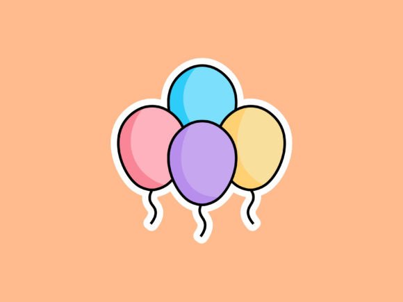 Children Balloon Illustrations