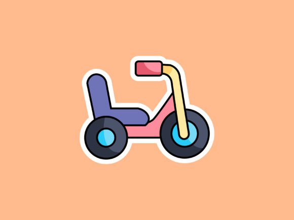 Children Tricycle Illustrations