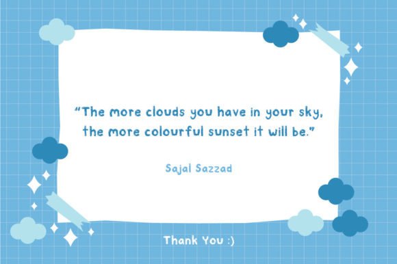 Cloud Fuffy Font PNG with transparent background - Preview 2