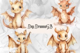 Dragon Watercolor Clipart Bundle Graphic by DigiDreamsGB · Creative Fabrica