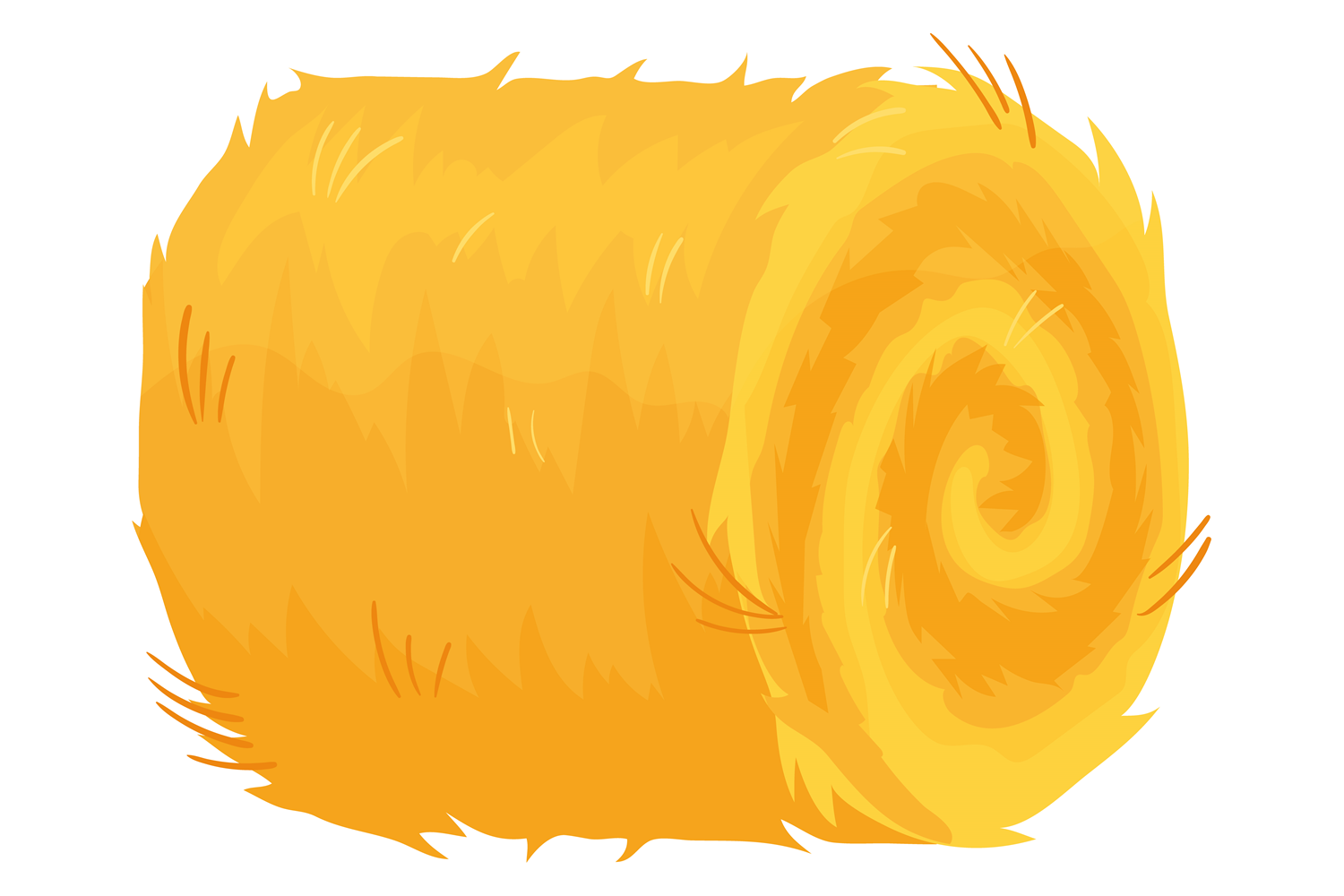 Hay Bale Cartoon Icon. Rural Farm Elemen Graphic by smartstartstocker ...