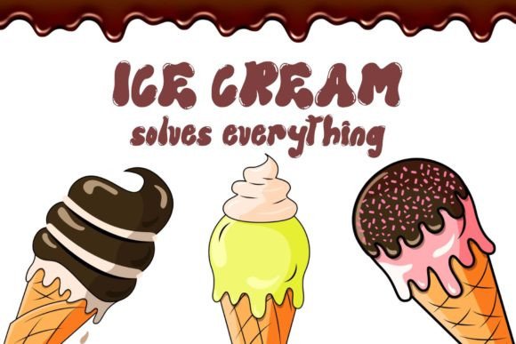 Jelly Choco Font PNG with transparent background - Preview 4