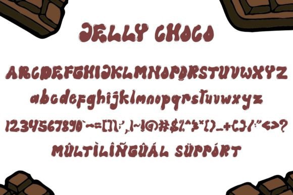 Jelly Choco Font PNG with transparent background - Preview 5