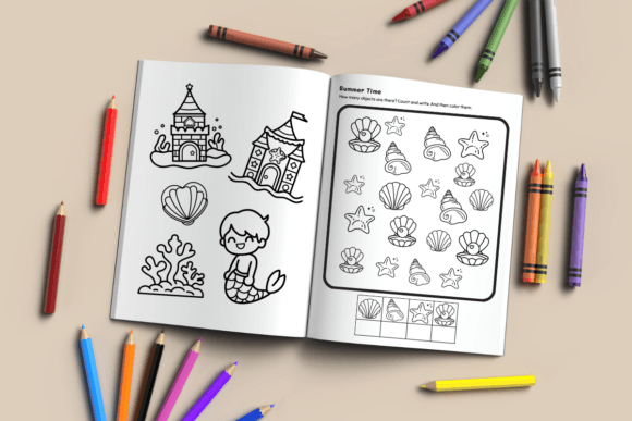 Mermaid Doodle Font PNG with transparent background - Preview 3