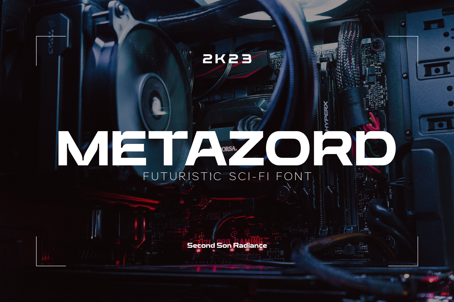 Metazord preview, sci-fi display font