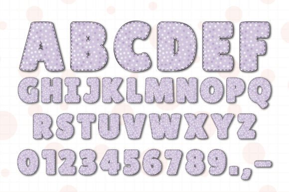 Polka Dot Font PNG with transparent background - Preview 3