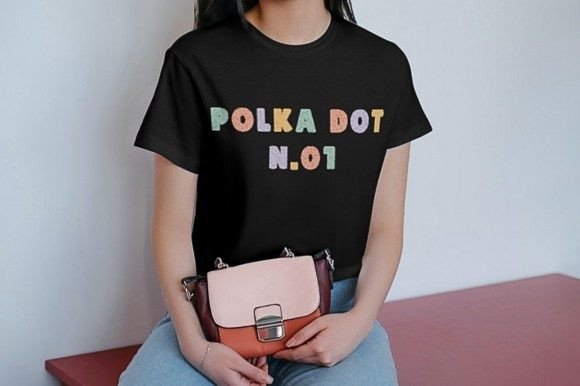 Polka Dot Font PNG with transparent background - Preview 5