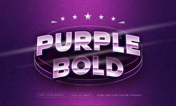 Purple Bold Text Effect Graphic Graphic Templates By nandaradhurii16