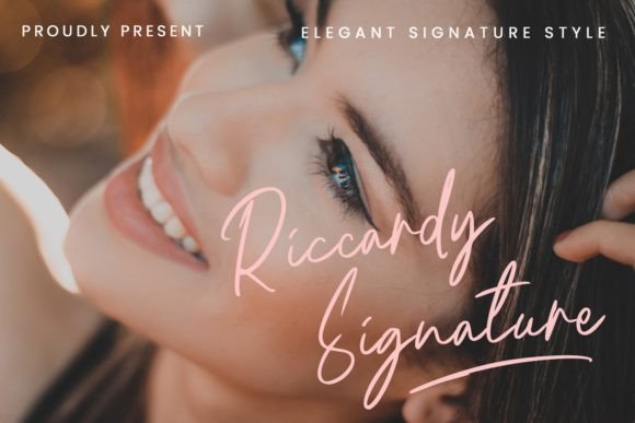 Riccardy Signature Font PNG with transparent background - Preview 1
