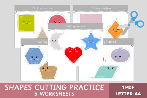 School Bus Cutting Practice Worksheet Graphic by Let´s go to learn ...