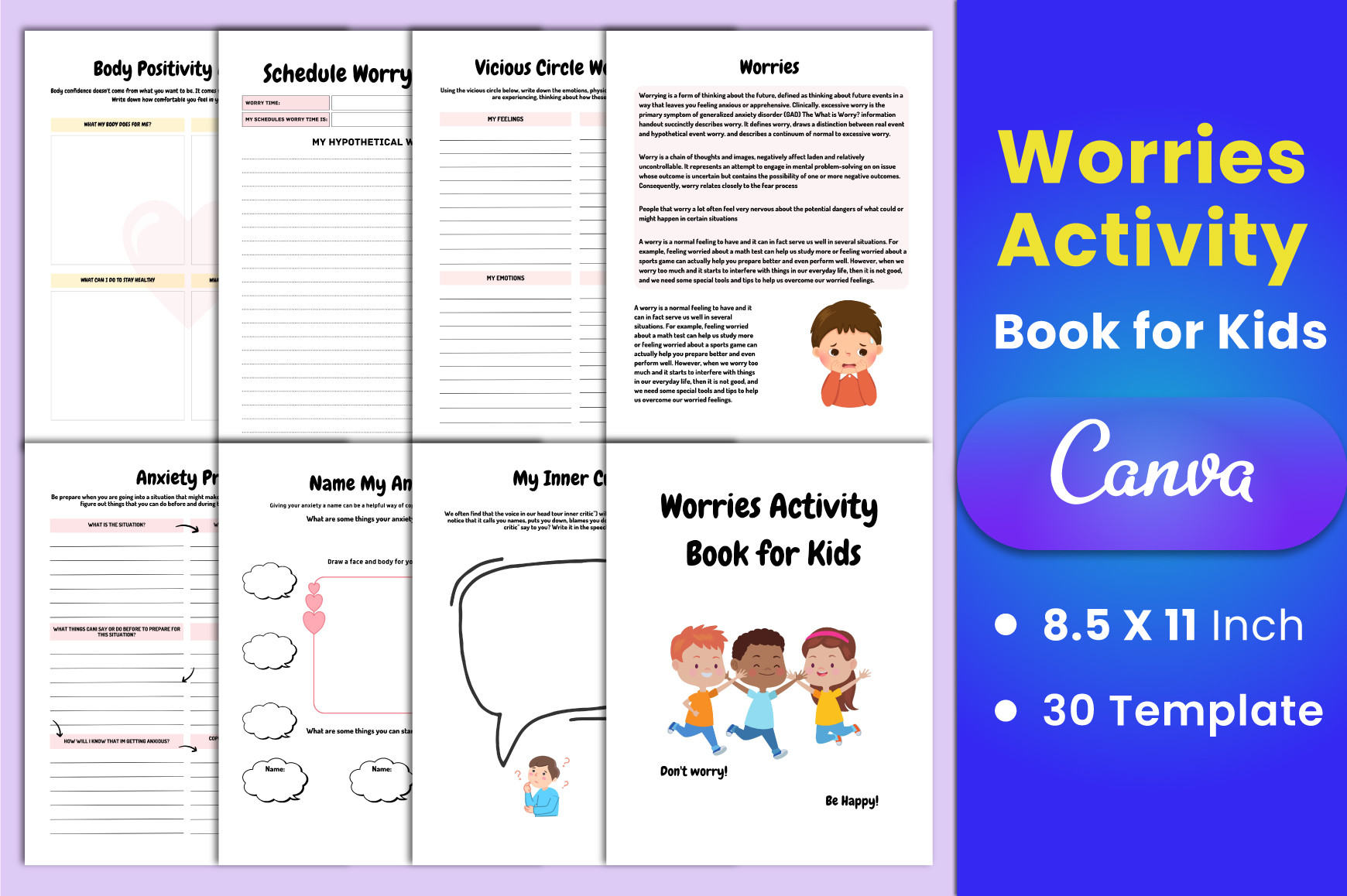 Worries Activity Book for Kids Graphic by munjixpro · Creative Fabrica