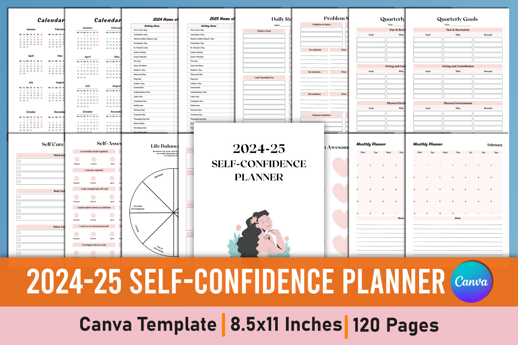 2024-25 Self Confidence Planner Canva Graphic by Mustafiz · Creative ...
