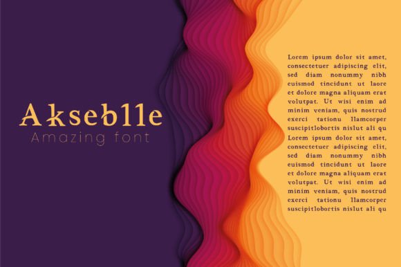 Akseblle Font - Preview 1