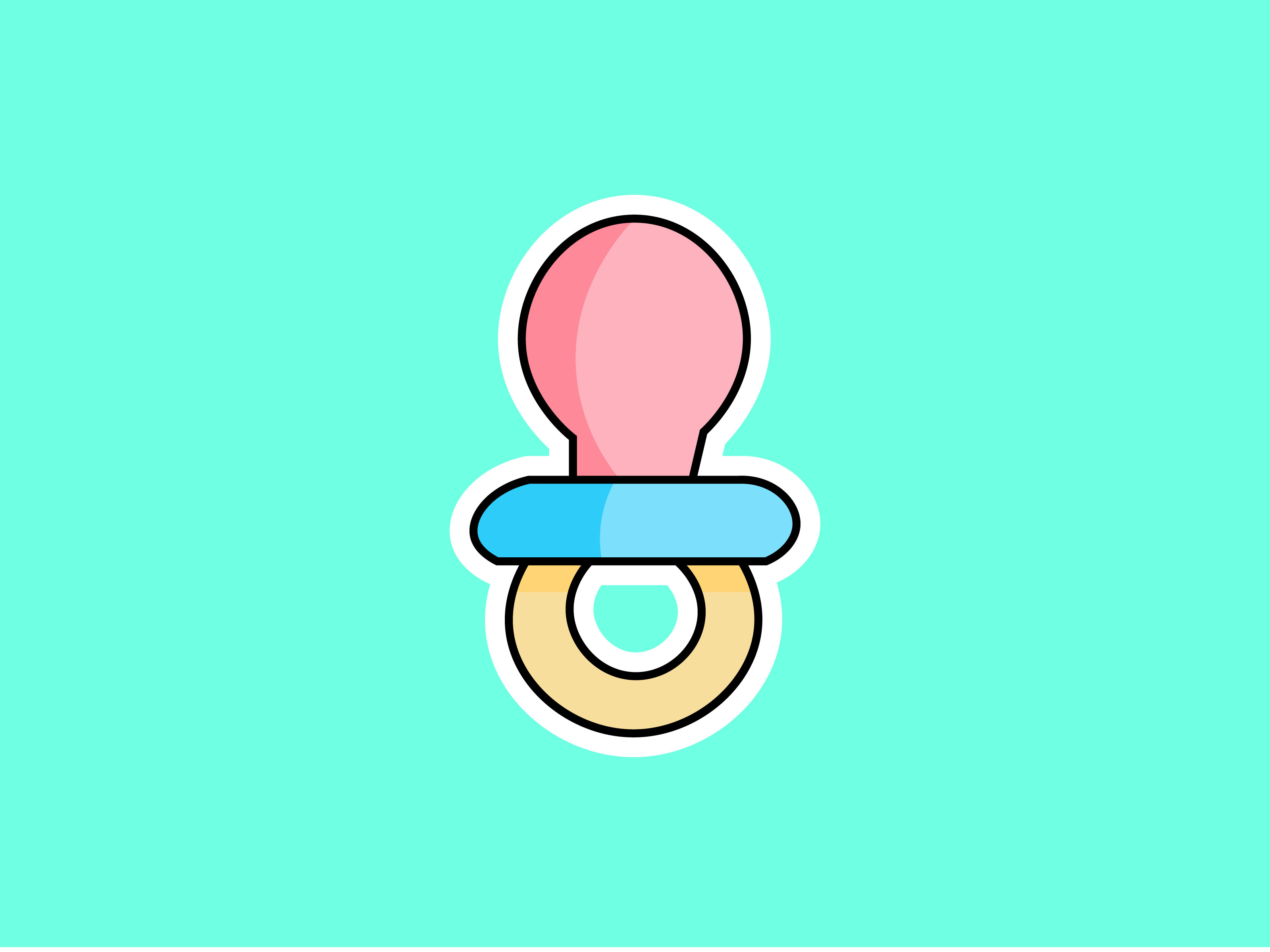 Children Pacifier Illustrations