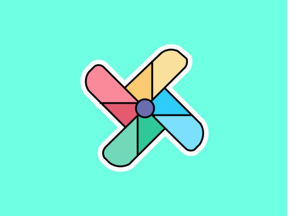 Children Pinwheel Illustrations