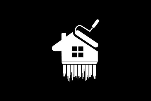 Colorful House and Home Painting Logo