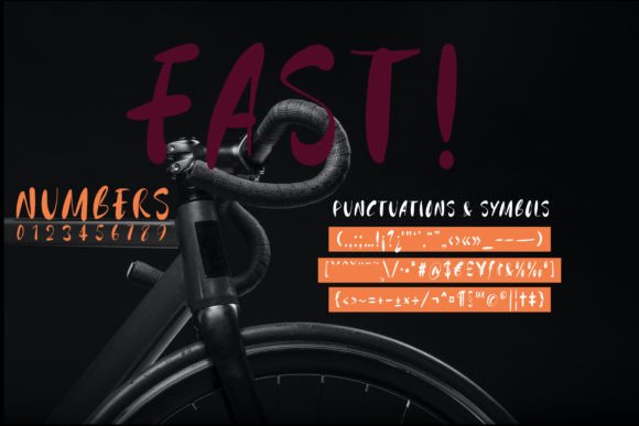 Fast Ink Font PNG with transparent background - Preview 4