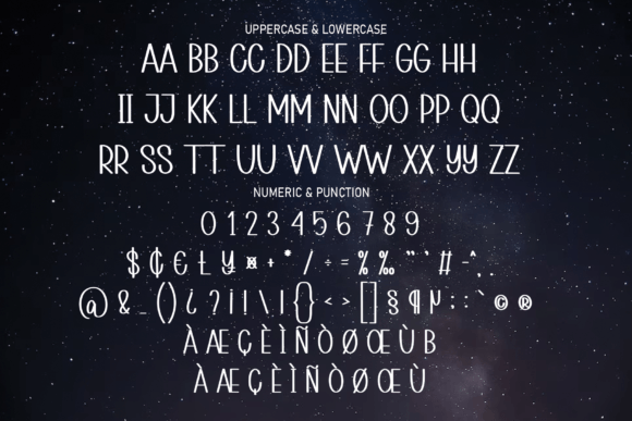 Flying Star Font PNG with transparent background - Preview 5