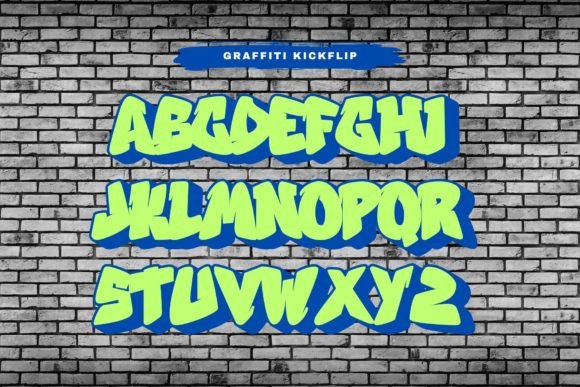 Graffiti Kickflip Font - Preview 1