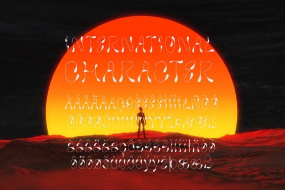 Liquid Alien Font PNG with transparent background - Preview 3