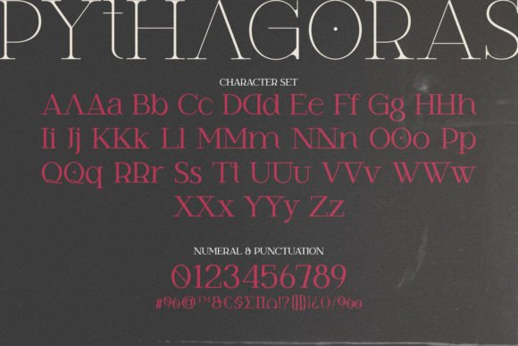 Pythagoras  Font PNG with transparent background - Preview 5