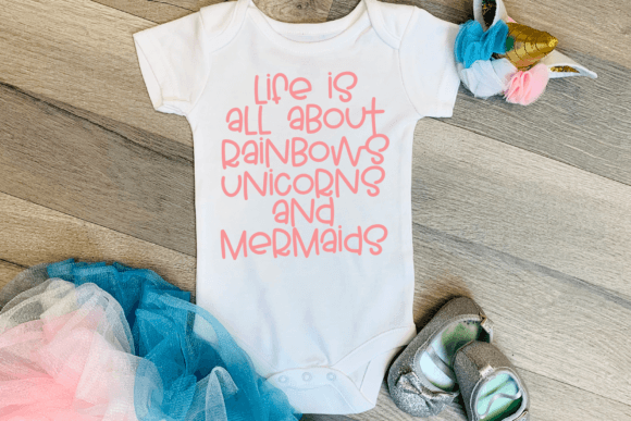 Rainbow Wishes Font PNG with transparent background - Preview 3