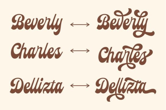 Retro Butterfly Font PNG with transparent background - Preview 5