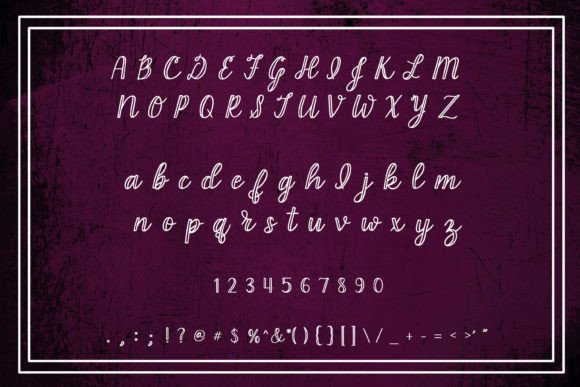Sangria Silk Font PNG with transparent background - Preview 1