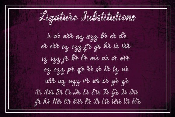 Sangria Silk Font PNG with transparent background - Preview 2