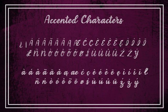 Sangria Silk Font PNG with transparent background - Preview 3