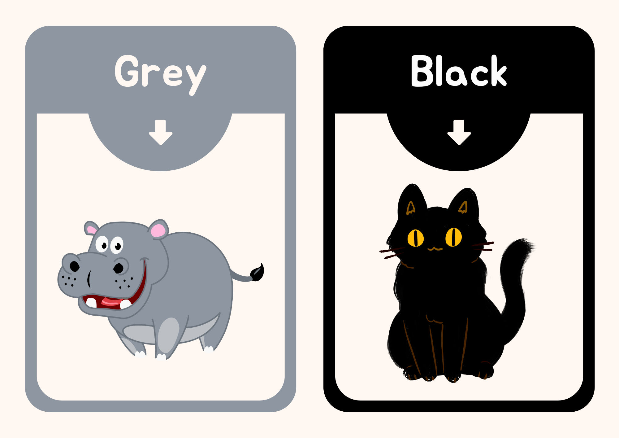 Teaching Materials Color - Grey & Black Graphic by Heraz Studio ...
