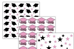 Baby Pink and Black Graduation Papers Graphic by lam designs · Creative ...