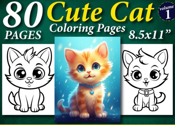 80+ Cute Cat Coloring Pages for Kids