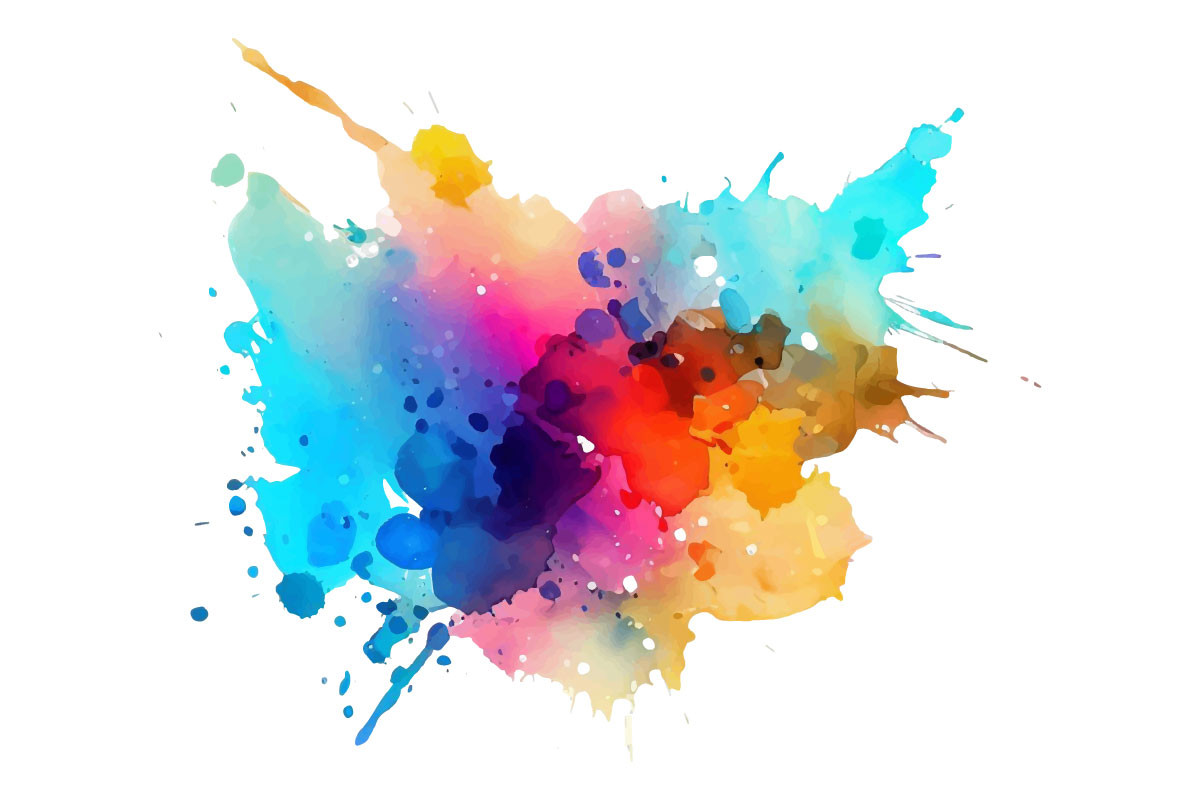 Abstract Colorful Ink Splash Background Graphic by pixeness · Creative ...