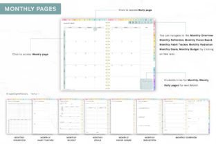 All in One Digital Planner " Rainbow " Graphic by SuperDigitalPlanners ...