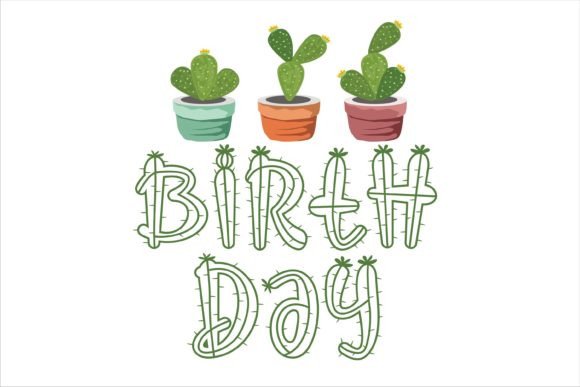 Cactus Plants Font - Preview 2