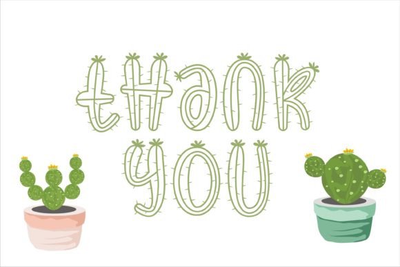 Cactus Plants Font - Preview 4