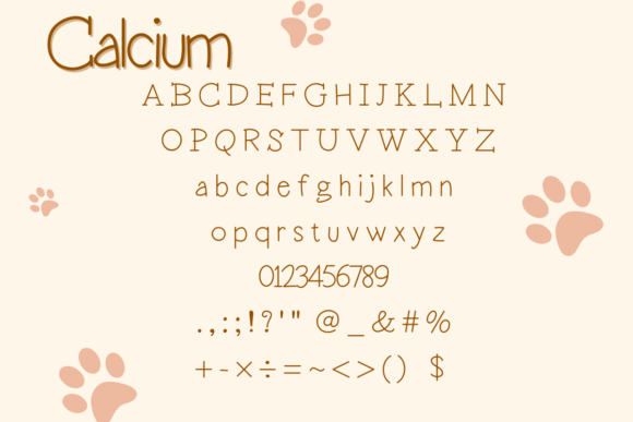 Calcium Font - Preview 1