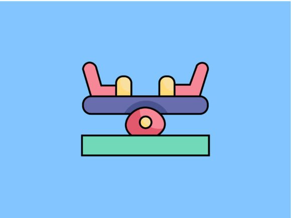 Children Seesaw Illustrations