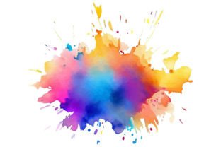 Colorful Ink Paint Splash Background Graphic by pixeness · Creative Fabrica