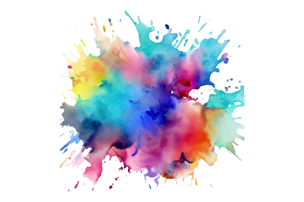Colorful Paint Ink Splash Background Graphic by pixeness · Creative Fabrica