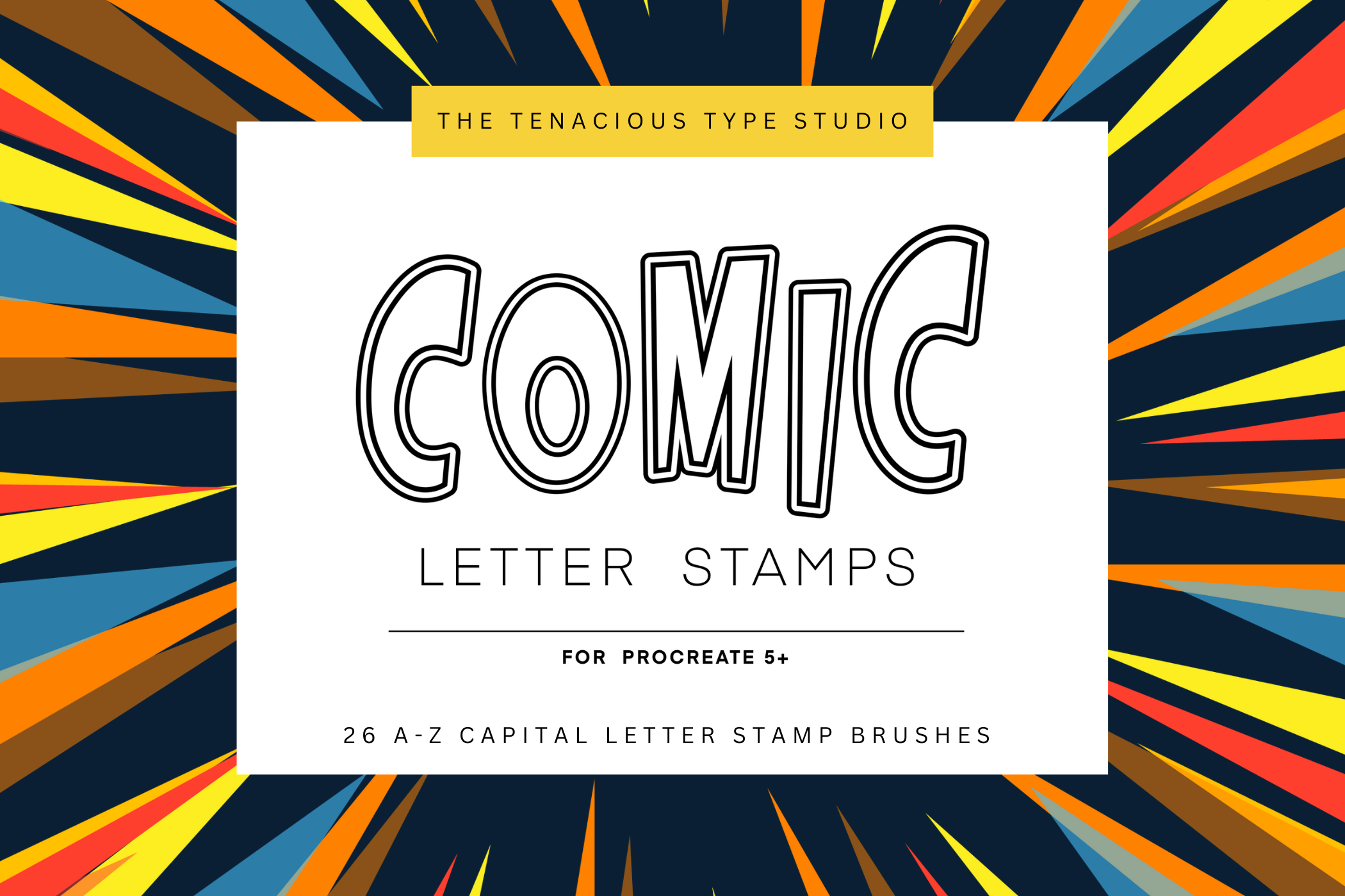 Comic Letter Stamps for Procreate - photo 1