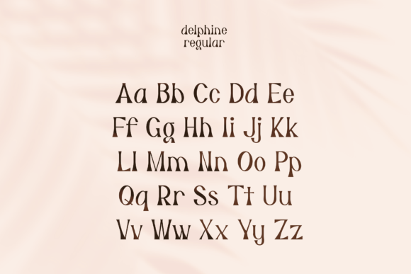 Delphine Font PNG with transparent background - Preview 1