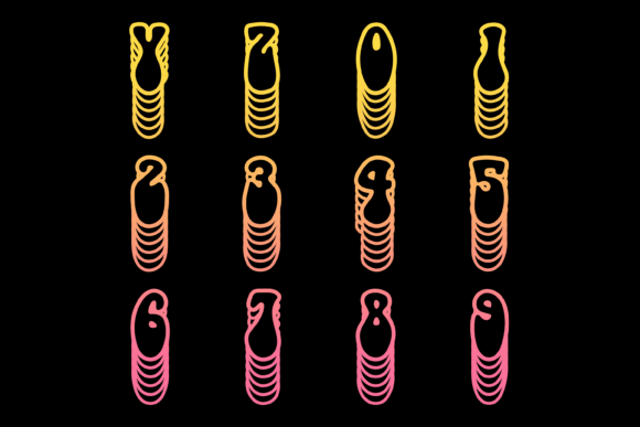 Extra Groovy Font PNG with transparent background - Preview 3