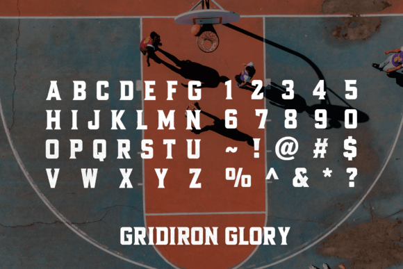 Gridiron Glory Font PNG with transparent background - Preview 1