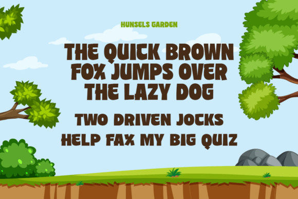 Hunsels Garden Font PNG with transparent background - Preview 1
